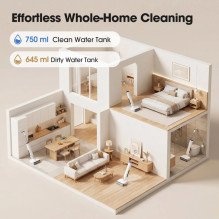 Lubluelu T9 Wet & Dry Vacuum with 180° Lay-Flat Reach White Lubluelu T9 Wet & Dry Vacuum with 180° Lay-Flat Reach White
