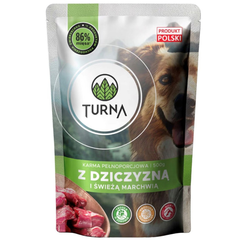 TURNA with game meat - wet dog food - 500g