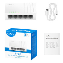 Cudy GS105U network switch Unmanaged Gigabit Ethernet (10 / 100 / 1000) White Cudy GS105U network switch Unmanaged Gigabit Ethernet (10 / 100 / 1000) White