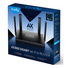 Cudy WR3000 wireless router Gigabit Ethernet Dual-band (2.4 GHz / 5 GHz) Black Cudy WR3000 wireless router Gigabit Ethernet Dual-band (2.4 GHz / 5 GHz) Black