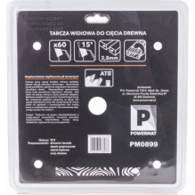 Powermat Carbide saw blade for wood 255x30 60z TDD-255x30x60Z Powermat Carbide saw blade for wood 255x30 60z TDD-255x30x60Z