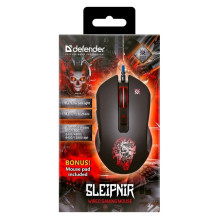 Žaidimų Pelė - MOUSE DEFENDER GM-927 SLEIPNIR OPTIC 12800 DPI 6P