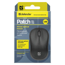 Computer Mouse - Defender PATCH MS-759 Black Optical 1000dpi 3P Computer Mouse - Defender PATCH MS-759 Black Optical 1000dpi 3P