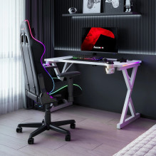 Huzaro Hero 2.3 RGB žaidimų stalas, baltas Huzaro Hero 2.3 RGB žaidimų stalas, baltas