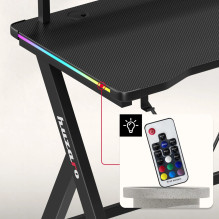 Huzaro Hero 1.9 RGB žaidimų stalas, juodas Huzaro Hero 1.9 RGB žaidimų stalas, juodas