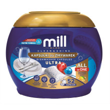 Indaplovės Ploviklio Kapsulė - MADONIS MILL CLEAN&amp;SHINE 52 Kapsulės, Citrinų Kvapas, 3kg