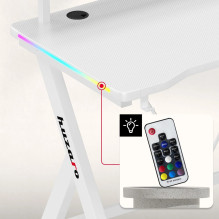Huzaro Hero 1.9 RGB White Gaming Desk Huzaro Hero 1.9 RGB White Gaming Desk