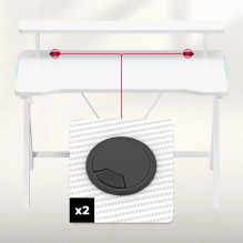 Huzaro Hero 1.9 RGB White Gaming Desk Huzaro Hero 1.9 RGB White Gaming Desk