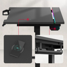 Huzaro Hero 8.7 RGB Electric Gaming Desk - Black