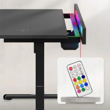 Huzaro Hero 8.7 RGB Electric Gaming Desk - Black