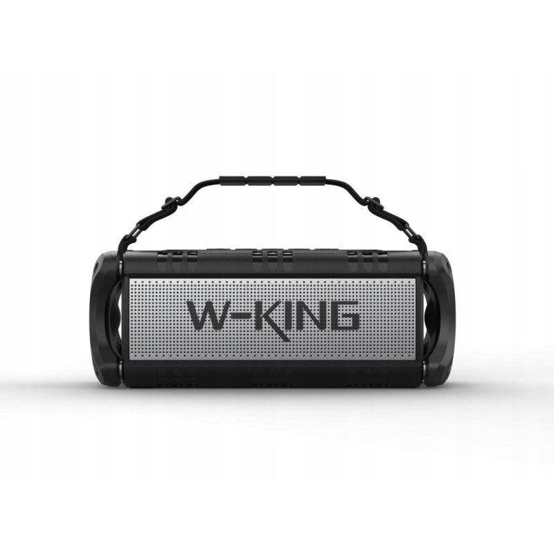W-KING D8 wireless Bluetooth speaker - black and silver