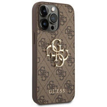 Guess GUHCP14X4GMGBR iPhone 14 Pro Max 6,7" brązowy / brown hardcase 4G Big Metal Logo Guess GUHCP14X4GMGBR iPhone 14 Pro Max 6,7" brązowy / brown hardcase 4G Big Metal Logo