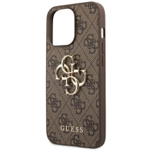 Guess GUHCP14X4GMGBR iPhone 14 Pro Max 6,7" brązowy / brown hardcase 4G Big Metal Logo Guess GUHCP14X4GMGBR iPhone 14 Pro Max 6,7" brązowy / brown hardcase 4G Big Metal Logo