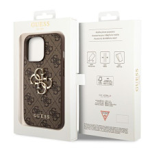 Guess GUHCP14X4GMGBR iPhone 14 Pro Max 6,7" brązowy / brown hardcase 4G Big Metal Logo Guess GUHCP14X4GMGBR iPhone 14 Pro Max 6,7" brązowy / brown hardcase 4G Big Metal Logo