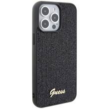 Guess Disco Metal Script dėklas, skirtas iPhone 15 Pro Max - juodas