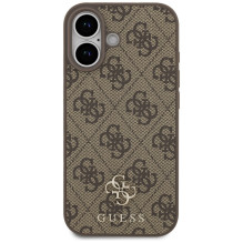 „Guess 4G“ mažas klasikinis „MagSafe“ dėklas su logotipu, skirtas „iPhone 17“ – rudas