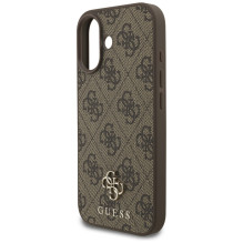 „Guess 4G“ mažas klasikinis „MagSafe“ dėklas su logotipu, skirtas „iPhone 17“ – rudas