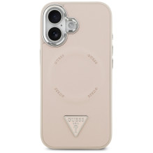 „Guess“ trikampio formos logotipo „MagSafe“ dėklas, skirtas „iPhone 17“ – rožinis