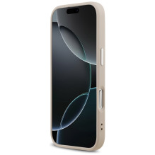 „Guess“ trikampio formos logotipo „MagSafe“ dėklas, skirtas „iPhone 17“ – rožinis