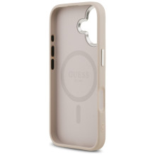„Guess“ trikampio formos logotipo „MagSafe“ dėklas, skirtas „iPhone 17“ – rožinis