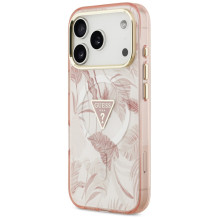 „Guess“ „Jungle Tonal Triangle MagSafe“ dėklas, skirtas „iPhone 17 Pro Max“ – rožinis