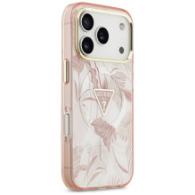 Guess Jungle Tonal Triangle MagSafe Case for iPhone 17 Pro Max - Pink