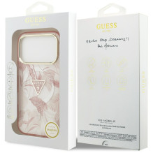 „Guess“ „Jungle Tonal Triangle MagSafe“ dėklas, skirtas „iPhone 17 Pro Max“ – rožinis