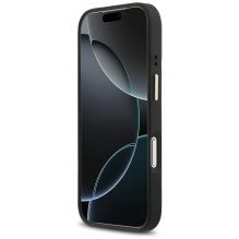 Guess 4G PU Triangle Logo &amp; Stand Camera Magsafe Case for iPhone 17 Pro - Black