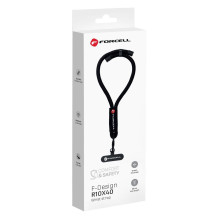 FORCELL F-DESIGN R10X40 wrist phone lanyard with adjustable length (max 20cm in the loop) black FORCELL F-DESIGN R10X40 wrist phone lanyard with adjustable length (max 20cm in the loop) black