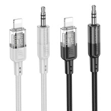 Kabelis AUX Jack 3,5 mm - Lightning Hoco 1,2 m UPA27 juodas