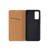 Atverčiamas dėklas, skirtas „Samsung S25 EDGE Smart Pro Book“, odinis, juodos spalvos.