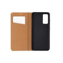 Atverčiamas dėklas, skirtas „Samsung S26 ULTRA Smart Pro Book“, odinis, rudos spalvos.