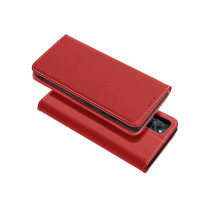 Atverčiamas dėklas, skirtas „Samsung S26 Smart Pro Book“, odinis, bordo spalvos