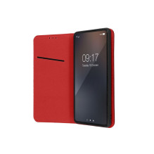 Atverčiamas dėklas, skirtas „Samsung S26 Smart Pro Book“, odinis, bordo spalvos