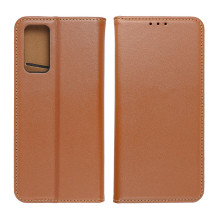 Atverčiamas dėklas, skirtas „Samsung S26 Smart Pro Book“, odinis, rudas