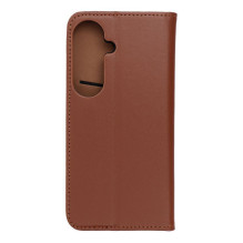 Atverčiamas dėklas, skirtas „Samsung S26 Smart Pro Book“, odinis, rudas
