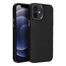 iPhone 12 MINI dėklas su rėmeliu, juodas iPhone 12 MINI dėklas su rėmeliu, juodas