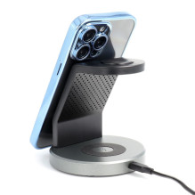 Case for Samsung A27 Electro Mag Cover case compatible with MagSafe blue
