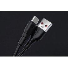Cable USB A to USB C Blue Star 3A 60W ECO 1 m PJ68-25-3 black Cable USB A to USB C Blue Star 3A 60W ECO 1 m PJ68-25-3 black