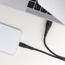 USB A į USB C laidas Forcell F-Energy QC4.0 3A 66W silikoninis 1 m C342 juodas