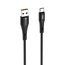 USB A į USB C laidas Forcell F-Energy QC4.0 3A 66W silikoninis 1 m C342 juodas