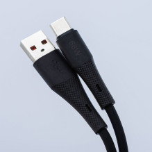 USB A į USB C laidas Forcell F-Energy QC4.0 3A 66W silikoninis 1 m C342 juodas