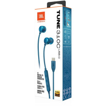 Laidinės ausinės USB C JBL Tune 310C mėlynos Laidinės ausinės USB C JBL Tune 310C mėlynos