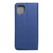 Atverčiamas dėklas, skirtas „Samsung A12 / M12 Smart Case Book“, tamsiai mėlynas Atverčiamas dėklas, skirtas „Samsung A12 / M12 Smart Case Book“, tamsiai mėlynas