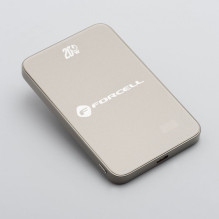 Powerbank compatible with MagSafe Forcell F-Energy SuperSlim F5K8 QC4.0 PD3.0 15W 5000 mAh titanium desert Powerbank compatible with MagSafe Forcell F-Energy SuperSlim F5K8 QC4.0 PD3.0 15W 5000 mAh titanium desert
