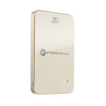 Powerbank compatible with MagSafe Forcell F-Energy SuperSlim F5K8 QC4.0 PD3.0 15W 5000 mAh titanium desert Powerbank compatible with MagSafe Forcell F-Energy SuperSlim F5K8 QC4.0 PD3.0 15W 5000 mAh titanium desert