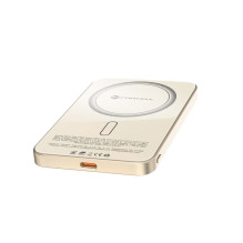 Powerbank compatible with MagSafe Forcell F-Energy SuperSlim F5K8 QC4.0 PD3.0 15W 5000 mAh titanium desert Powerbank compatible with MagSafe Forcell F-Energy SuperSlim F5K8 QC4.0 PD3.0 15W 5000 mAh titanium desert