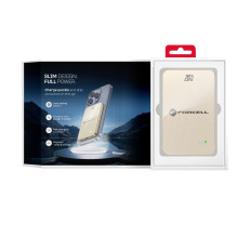 Powerbank compatible with MagSafe Forcell F-Energy SuperSlim F5K8 QC4.0 PD3.0 15W 5000 mAh titanium desert Powerbank compatible with MagSafe Forcell F-Energy SuperSlim F5K8 QC4.0 PD3.0 15W 5000 mAh titanium desert