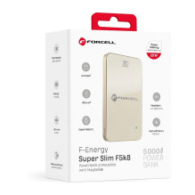 Išorinė baterija, suderinama su „MagSafe Forcell F-Energy SuperSlim F5K8 QC4.0 PD3.0 15W 5000 mAh“ titano dykumos spalvo Išorinė baterija, suderinama su „MagSafe Forcell F-Energy SuperSlim F5K8 QC4.0 PD3.0 15W 5000 mAh“ titano dykumos spalvo
