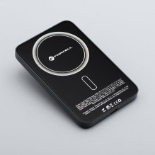 Nešiojamoji baterija, suderinama su „MagSafe Forcell F-Energy SuperSlim F5K8 QC4.0 PD3.0“ 15 W 5000 mAh, juoda Nešiojamoji baterija, suderinama su „MagSafe Forcell F-Energy SuperSlim F5K8 QC4.0 PD3.0“ 15 W 5000 mAh, juoda